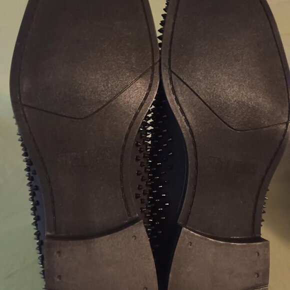 Stacy Adams Sabre Black Studded Formal Loafers Size 11.5